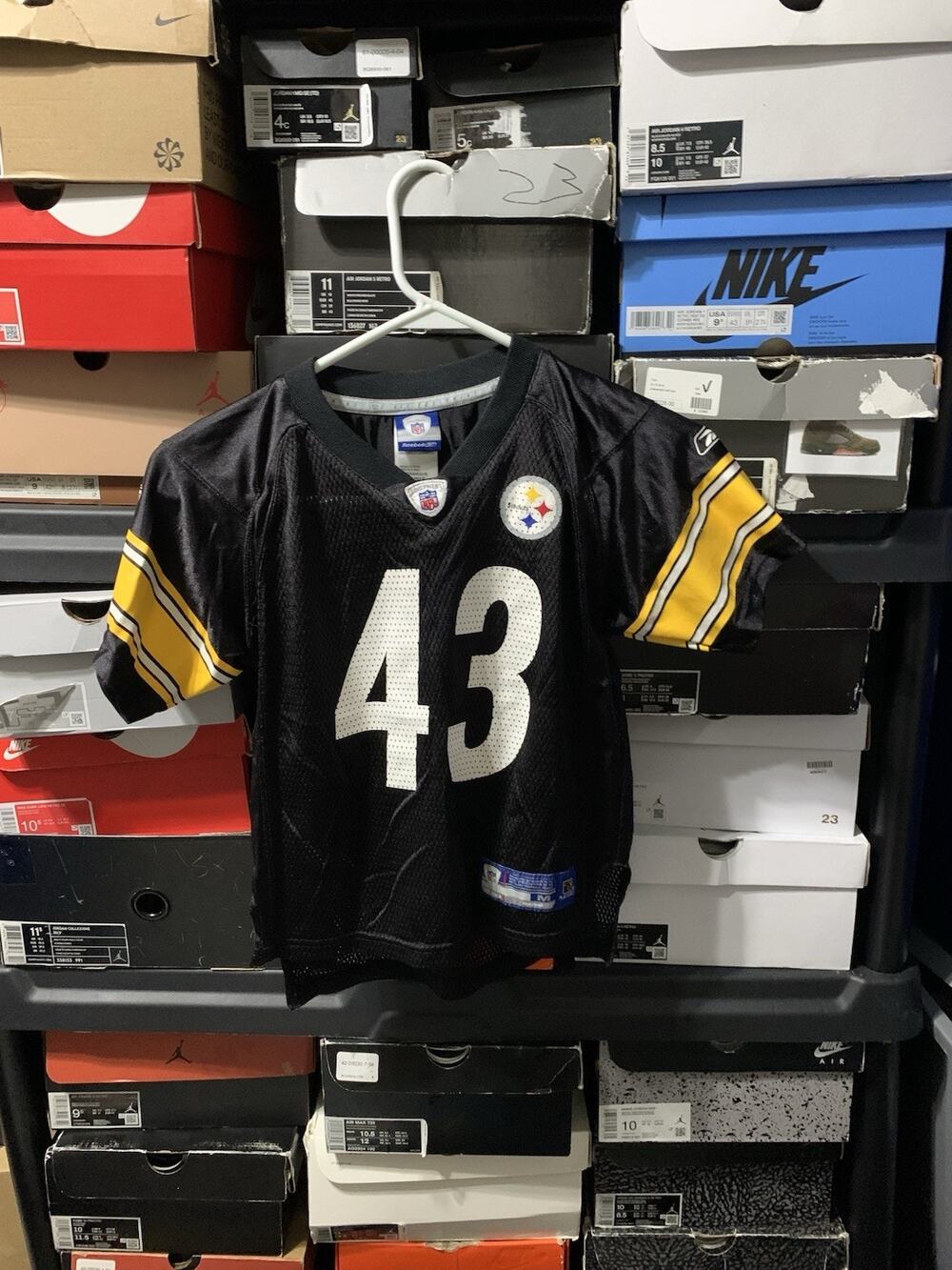 Size 5T - 6T- VTG Troy Polamalu Pittsburgh Steelers NFL Black Jersey